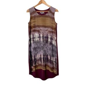 Sleeveless Top With Front Print and Solid Back.